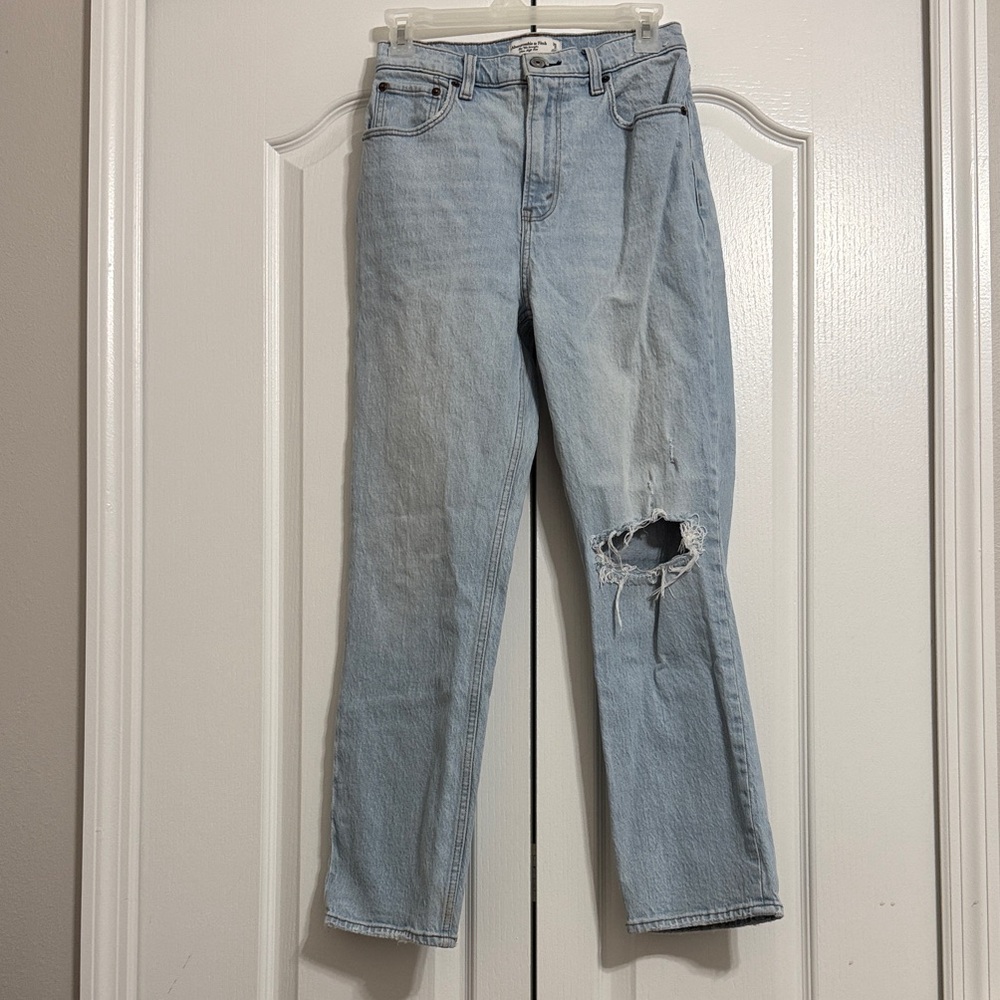 Abercrombie & Fitch Light Blue Straight Leg Jeans